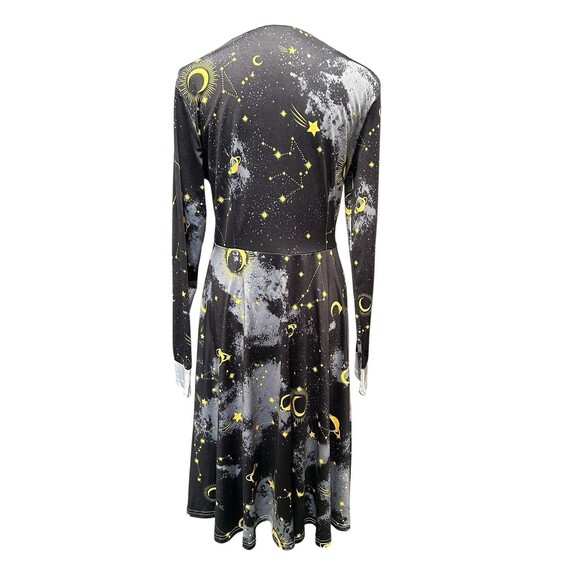 Cosmic Space Stars Dress SIZE M Whimsical Fairy Crossplay Gothic Zodiac - Picture 3 of 7